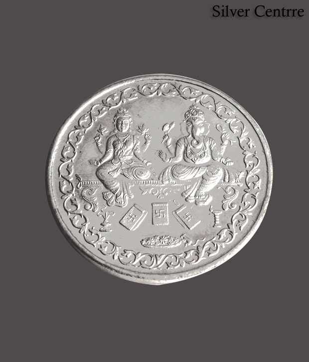 Silver Centrre Shri Lakshmi Ganesha Silver Coin - SC 102