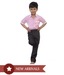 Kilkari Pink Stripe Half Sleeve Shirt For Kids