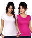 Clifton Magenta & Pastel Pink Cotton T-Shirts Combo Of 2