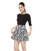 Femella Chic Black-White Cotton-Viscose Dress