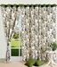 Swayam Green & Beige Floral Print Curtain