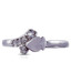 Erato Pretty Rhodium Finished CZ Sterling Silver Ring