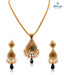 Deccan Pearls Stunning Golden & Green Pendant Set