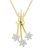 Mi Pearls Diamond Studded Dainty Floral Gold Pendant
