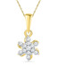Mi Pearls Floral Glory Diamond & Gold Pendant