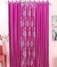 Dekor World Set Of 3 Pink Jacquard Eyelet Curtains