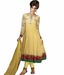 Prafful Yellow Faux Georgette Embroidered Unstitched Suit With Dupatta