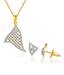 Sukkhi Mesh Design 18kt Gold Plated Pendant Set