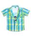 Vintage Warriors Turquoise & Light Green Combination Shirt For Kids
