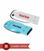 SanDisk 8GB Cruzer Blade (Combo of 2- Blue & White)