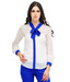 Yepme Erin White-Blue Tie-Up Tunic Top