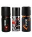 Axe (Music Star, Musk, Wild Spice) Men Deodorant-150 ml Each