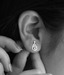 Erato Teardrop Rhodium Finished CZ Studs