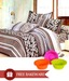 Velum Double Bed Sheet with 2 Pillow Covers-(Free-One Cake Baking Mould)