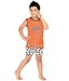 Yobro Orange & Black Boys Nightsuit