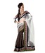 Designersareez Black-White Viscose Embroidered Saree