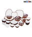 Nayasa Brown & White Dinner Set - 38 Pcs