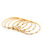 Pari Set Of 6 Sleek Gold Plated Bangles