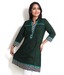 Globus Black-Green Printed Cotton Kurti