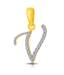 Letter "V" shaped Gold & Diamond Pendant By Me Jewels