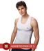 Lux White Pack of 5 Vest