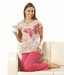 SweetDreams Grey-Pink Cotton Nightsuit Set