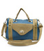 Borse Blue & Beige Textured Handbag