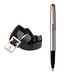 Parker Frontier Gold Trim Roller Ball Pen With Belt