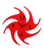Panache Red Chakari Wall Clock