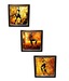 Go Hooked Black Figure Man Wall Painting- Buy 1 Get 2