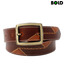 Bold Brown & Rust Contrast Stitched Dashing Belt