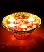 Treasure Hunt Designer Golden Bowl with Free Floating Candles - 4 Pcs