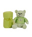 Keona Kidz Cute Green Baby Blanket & Teddy Set