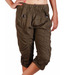 Teemoods Brown Wrinkled Cotton Capris