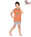 Yobro Orange & White Night Suit For Kids
