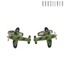 Orosilber Green Army Plane Cufflinks