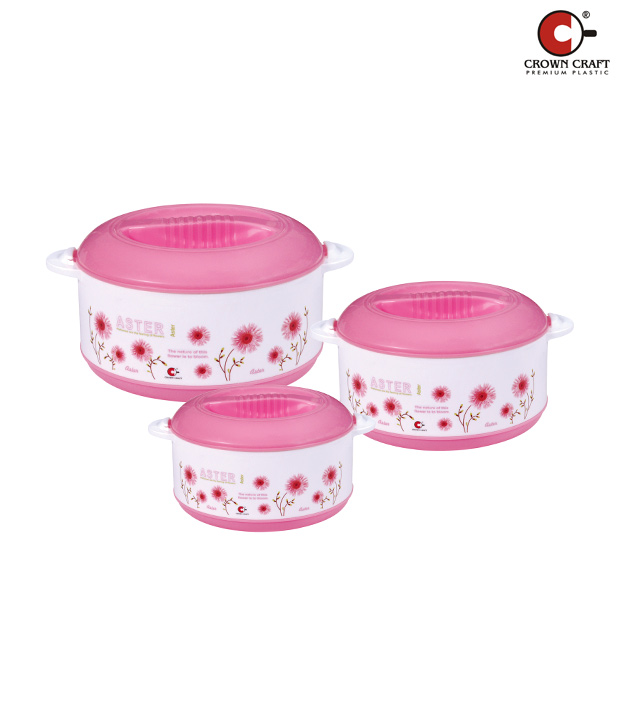 Crown Craft Pink Vista Big Casserole Set of 3