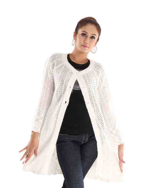 Fort Collins Gorgeous Off White Woollen Cardigan
