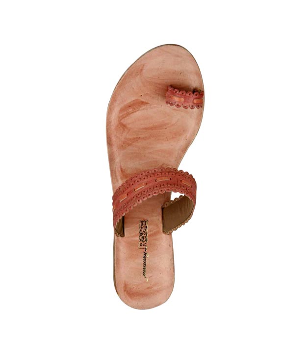 January Rose Coral Pink & Orange Slippers