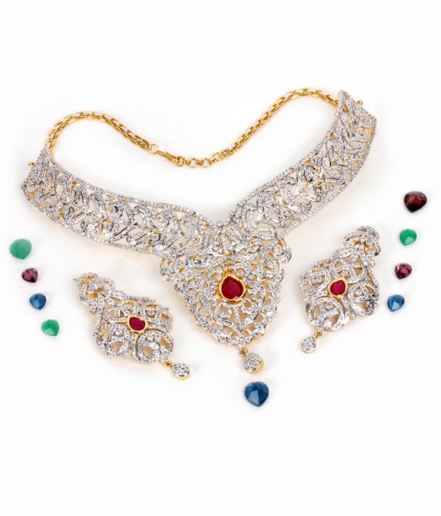 Diva Art Magnificent American Diamond Bridal Set