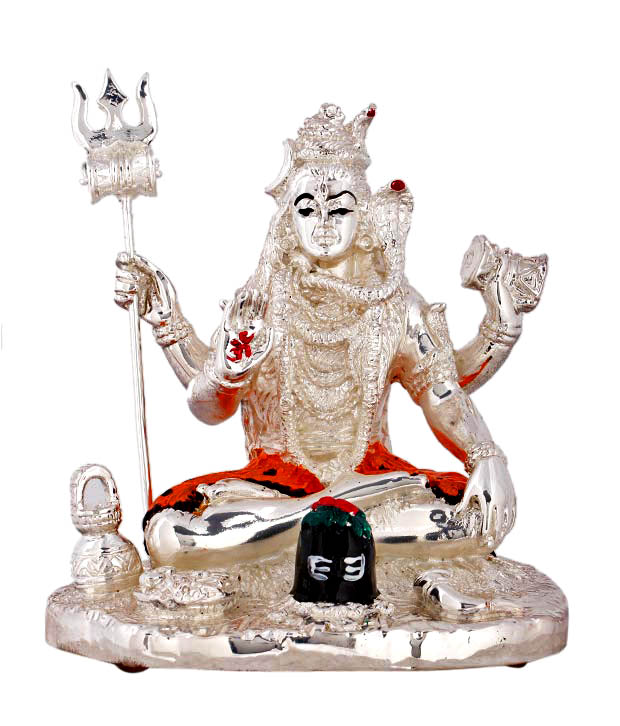 Shanti Sacred Shiv Ji Silver Coated Idol