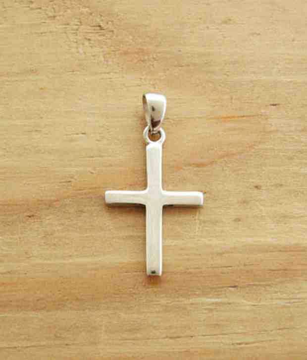 Designer Silver Sleek Sterling Silver Cross Pendant