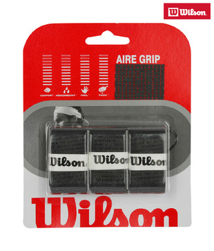 Wilson Black AIRE Tennis Overgrip  (Pack of 3)