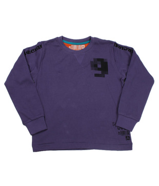 Unikid Purple-Black T-Shirt & Track Pant For Kids
