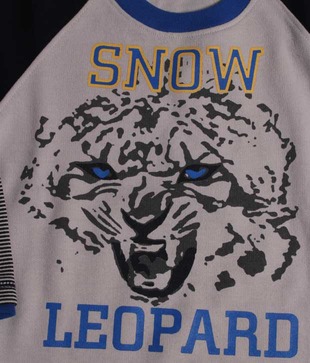 Unikid Grey & Black Snow Leopard Sweatshirt For Kids