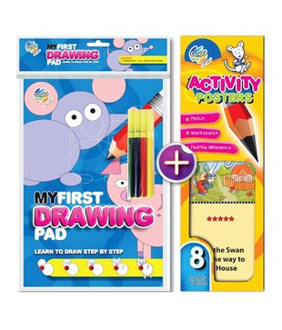 Gogo Kids Brain Train Drawing & Activity Book Combo Pack (Pack of 2 sets)