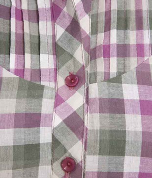 Fort Collins White Checkered Top
