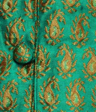 Raja Sahab Green & Brown Kurta Pajama For Kids