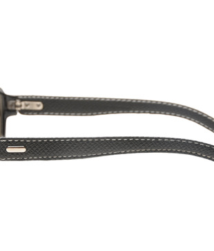 Vita Cool Black Leather Temple Optical Frame