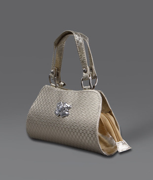 Ambest Silver Check Clutch